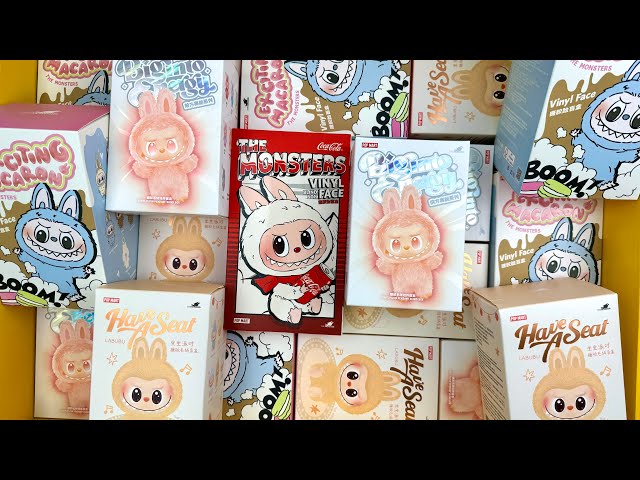 40 Mins ASMR Labubu Mega Unboxing PopMart The Monsters Big into Energy, Tasty Macarons, Have a seat
