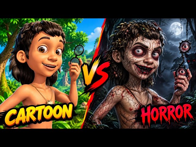 JungleBook character Cartoon vs Horror Version 😱 | Cartoon Style vs Horror Version