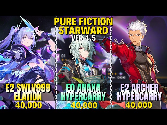 E2S1 Silver Wolf LV. 999 Elation x E2S1 Archer Hyper x E0S1 Anaxa Hyper | Pure Fiction 4.5 | HSR