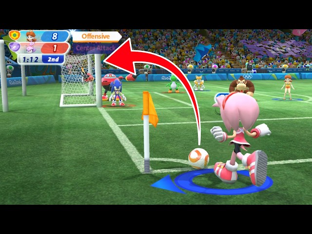 Mario & Sonic at the Rio 2016 Olympic Games – Football | Daisy, Amy, Tails & Jet | 4K UHD