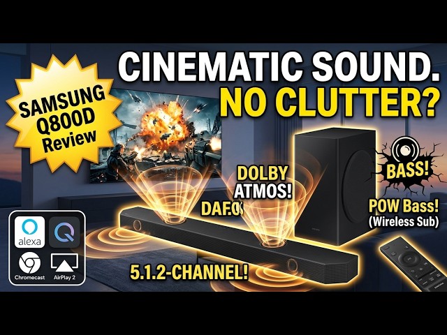 Samsung Q800D Soundbar Review 🔊 | Dolby Atmos, Deep Bass & Smart Features!