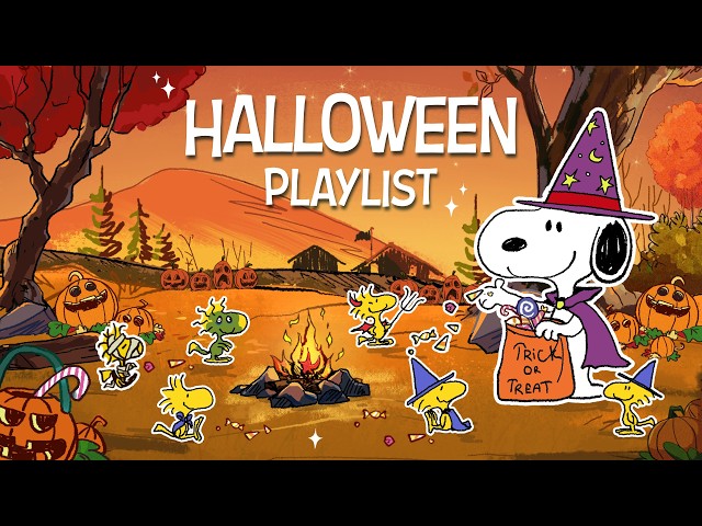 Halloween Jazz by the Fireplace with Snoopy 🎃🔥| Cozy Autumn Jazz for Reading, Focus & Relaxation