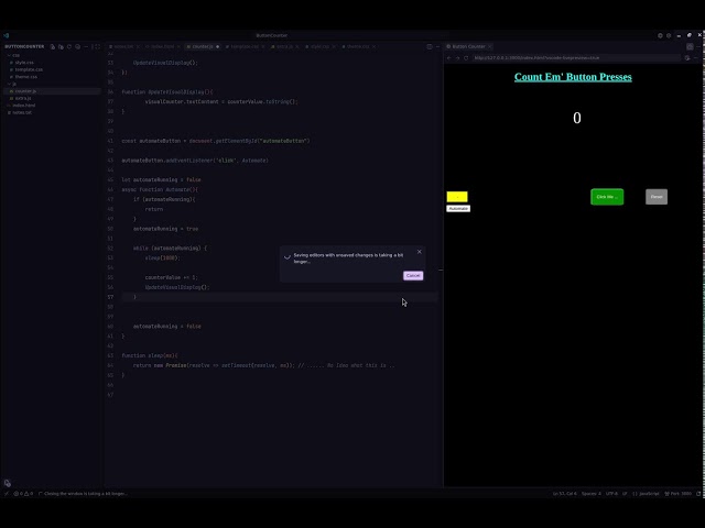 Solving The Button Counter Problem ... | New To Web Development #2