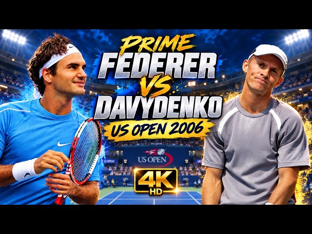 Roger Federer vs Nikolay Davydenko - US Open 2006 Semifinal ● 4K Highlights