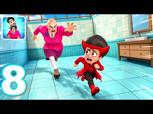 Scary Little Prankster 3D- Mobile Gameplay Walkthroughs Part 8 (Android, iOS) Bald Miss T