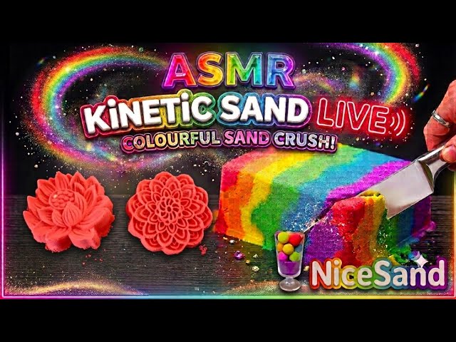 NiceSand is live | Very satisfying making and cutting kinetic sand | Asmr video 37 