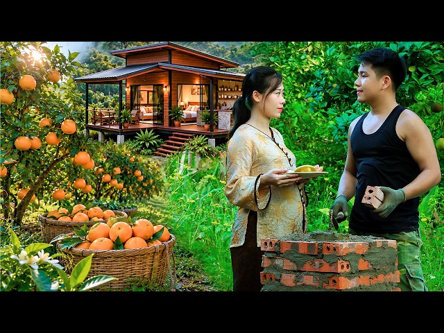 After Harvesting Oranges for the Village Market, Tieu Lac and Quan Begin Building Their New Home
