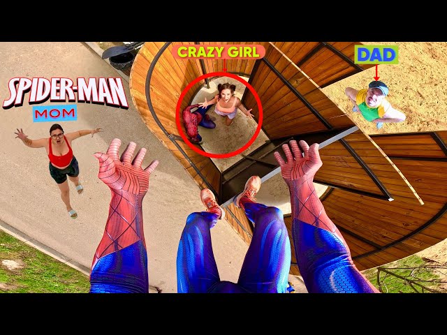 BEST MIX SPIDER-MAN USES EVERY METHOD TO ESCAPE THE CRAZY GIRL IN LOVE AND OTHER CHARACTERS Parkour
