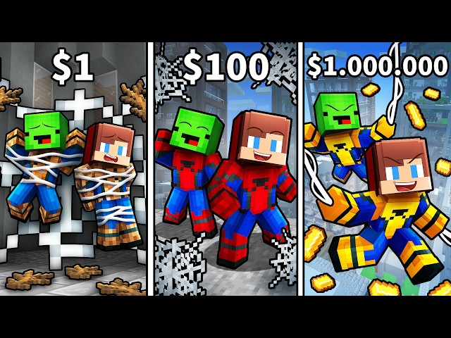 JJ and Mikey: From POOR To RICH SPIDER-MAN EVOLUTION in Minecraft!