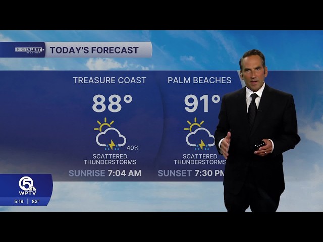 WPTV First Alert Weather Forecast for morning of Thursday, Sept. 10, 2026