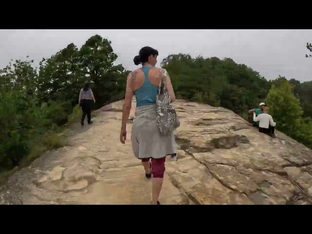 Louise exploring Natural Bridge