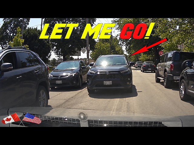 IDIOT TRYING TO CHEAT TRAFFIC GETS BLOCKED