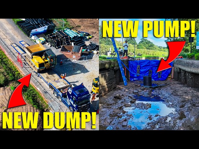 Whitchurch Canal Breach Update, Sump Pumps Added, New Tracked Dumper!