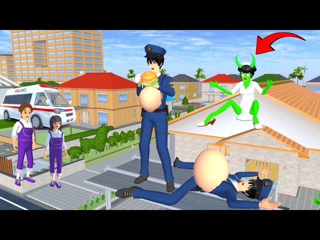 Giant Taiga Police pregnant was injected by Scary Zombie Nurse at home 😱💉#sakuraschoolsimulator 