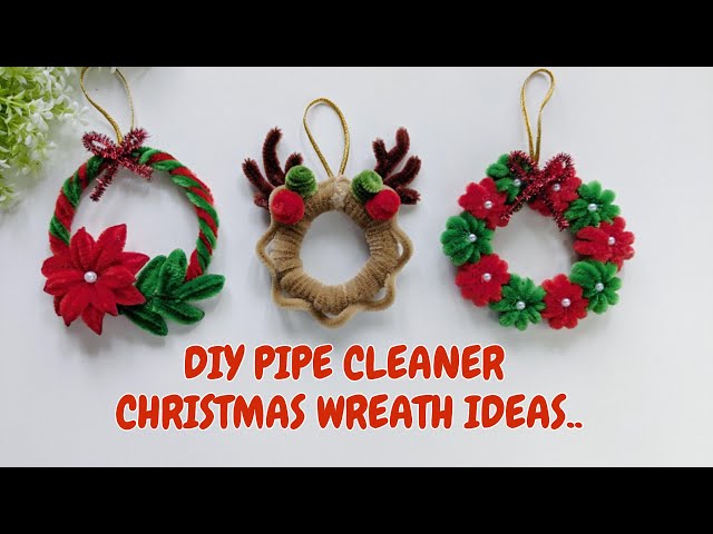 How to make pipe cleaner Christmas wreath | Christmas ornaments | Christmas decor ideas | DIY crafts
