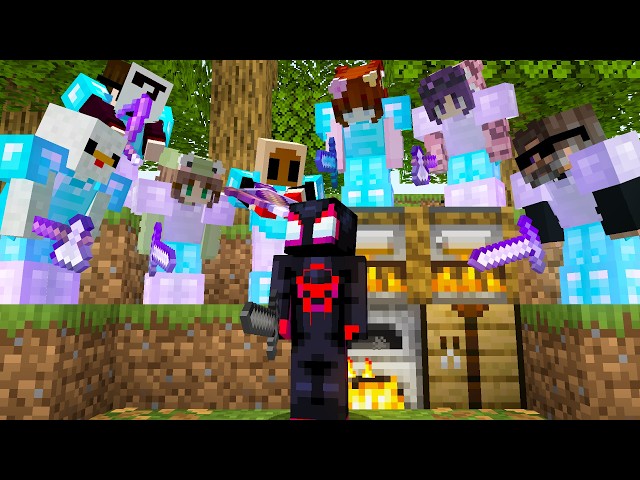 Minecraft Speedrunner VS 7 Hunters REMATCH