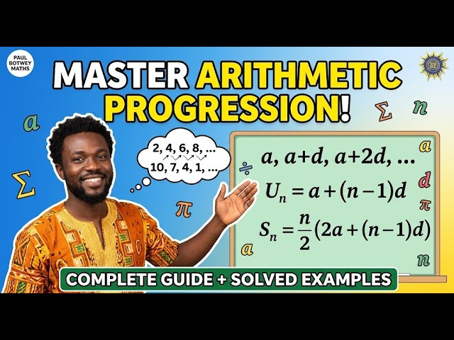 Arithmetic Progression well explained with clear examples