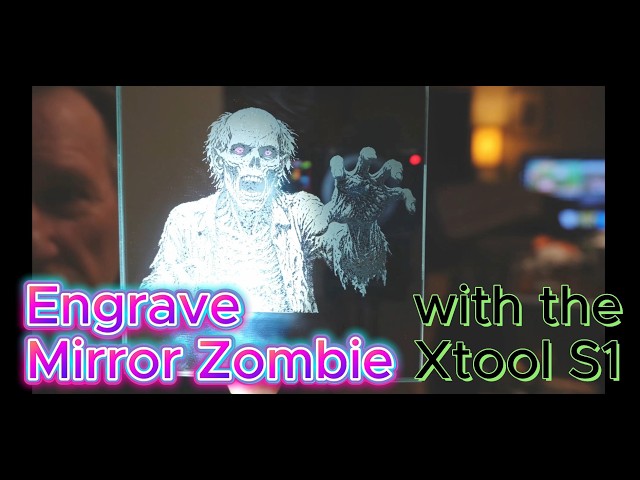 Engrave Mirror Zombie with the Xtool S1#education #business #money #fun #art #design #halloween