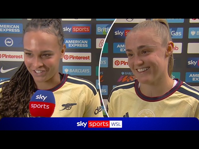 Goalscorer Lisa Baum and Georgia Stanway REACT to Arsenal's 1-0 win against Brighton 😍