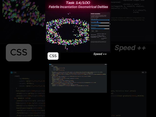 🌌 Febrile Incantation  - Geometrical Deities  #coding #python #javascript
