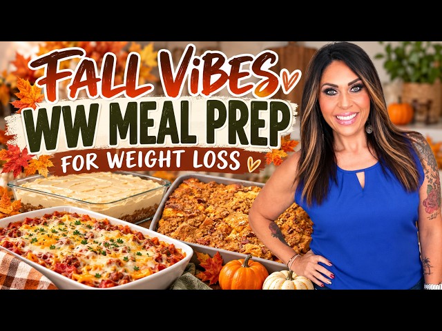 FALL VIBES WW MEAL PREP - PUMPKIN FRENCH TOAST CASSEROLE- BAKED RAVIOLI & NO BAKE PUMPKIN CHEESECAKE
