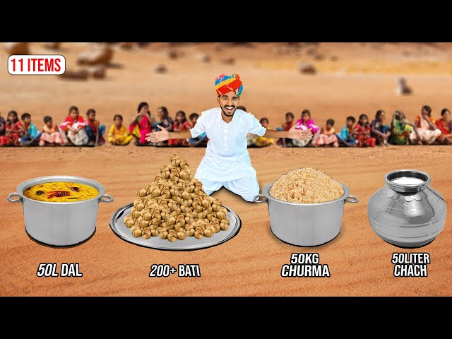 I Cook Biggest Rajasthani thali for 100 people 😮 *Free Parcel*