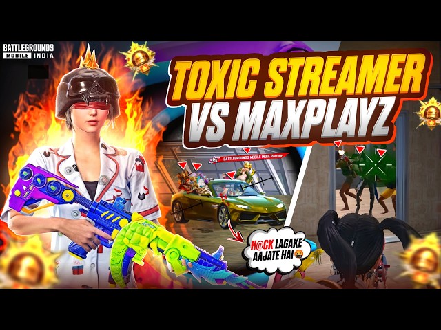 TOXIC STREAMER Reported Me on LiveStream 🤬 | MaxPlayz Vs YouTubers 🔥 | BGMI