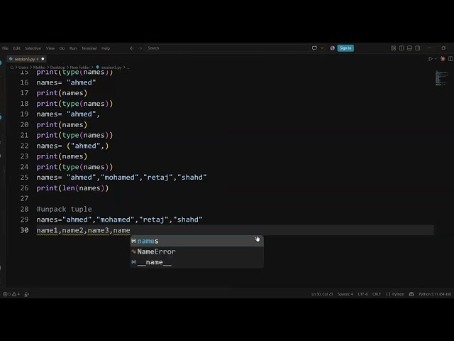 How to Unpack Tuples Items