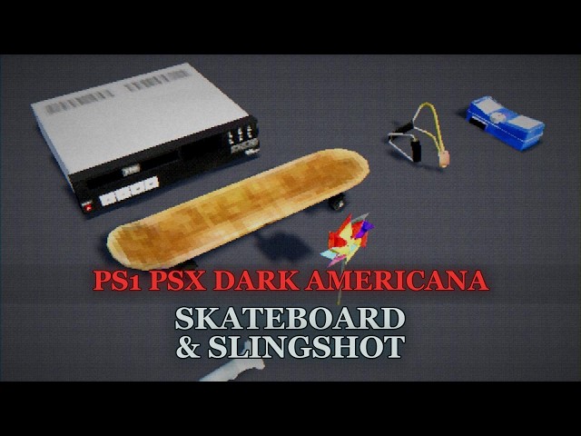 For Godot 4: Skateboard, baseball bat and slingshot - PS1 PSX Dugout