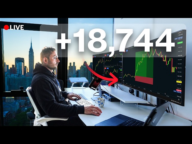 LIVE DAY TRADING - How I Make $18,744 Risking $2k (My 10x Strategy)