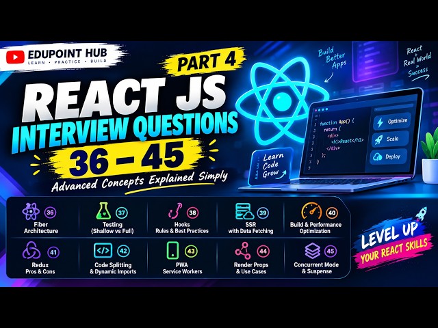 React Interview Questions 36 45   EDUPOINT HUB and 1 more page   Profile 1   Microsoft​ Edge 2026 09
