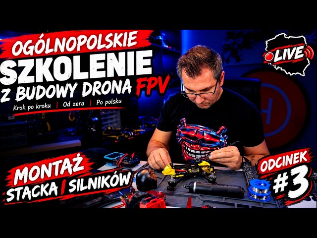Budowa drona FPV. Szkolenie. 3 | Montaż FC i ESC (Stack) i silników