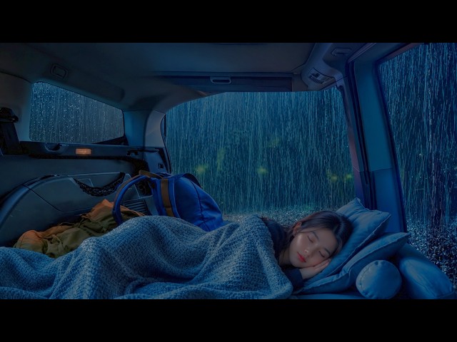 Suoni di Pioggia per Dormire - Pioggia Rilassante, Tuono Delicato sul Tetto Auto per Dormire Meglio!