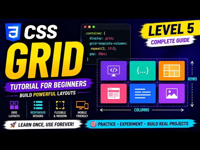 CSS Grid Tutorial for Beginners | CSS Level 5