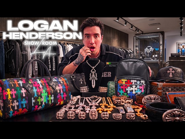 Logan Henderson Shops Chrome Hearts, ERD, Luxury Streetwear, & Designer Clothing at Showroom LA!