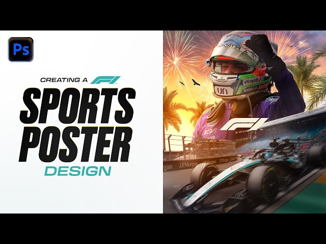 Creating a F1 Sports Poster | Photoshop Tutorial - Kimi Antonelli