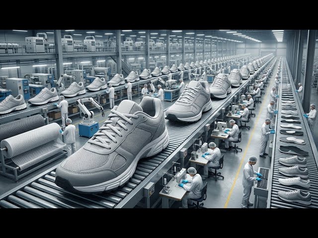 Inside the Sneakers Factory|Mass Production of Sneakers|Full process #factoryprocess  #factorytour 