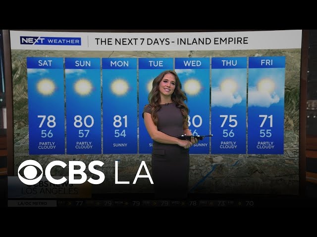 Pleasant fall weekend ahead in Southern California