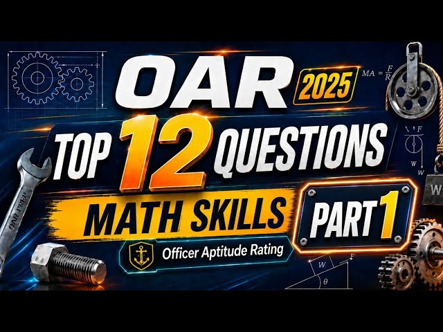 NAVY OAR Math Skills Review 2025 Part #1