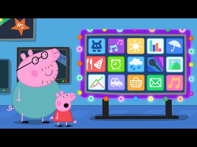 Peppa's NEW FUTURISTIC TV 📺 Peppa Pig Adventures | 2 Hours of Kids Cartoons