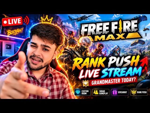 Can I Reach Grandmaster in 1 Hour? Live Challenge #freefirelive #gaming #shorts
