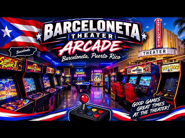 Arcade in the Barceloneta Theater in Puerto Rico.