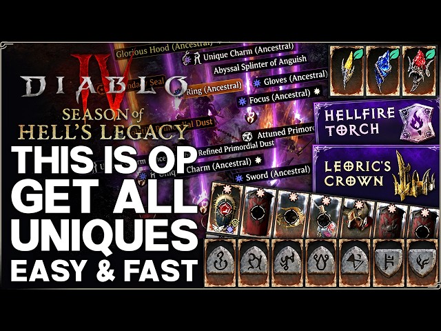Diablo 4 - New OP Discovery - Get INFINITE Unique Gear & Charm FAST - New Season 15 Boss Farm Guide!