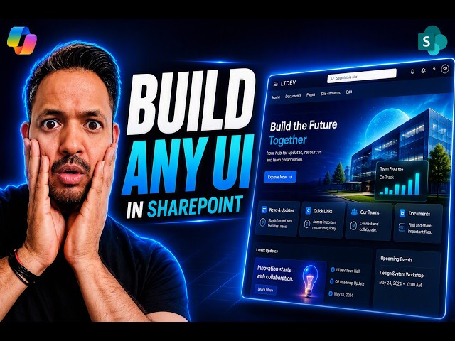 Build Any UI in SharePoint with Copilot | Custom HTML Home Pages (No SPFx)