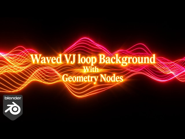 VJ loop background with geometry nodes | Blender Tutorial