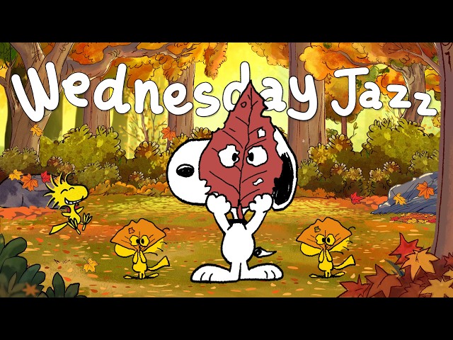 Cozy Wednesday Morning Vibes with Snoopy 🍂🍁| Autumn Jazz Playlist for Happy Study & Relaxing Focus