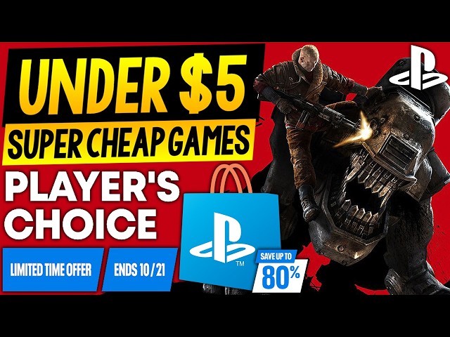 15 GREAT PSN Game Deals UNDER $5 - PSN Player's Choice Sale SUPER CHEAP PS5/PS4 Games!
