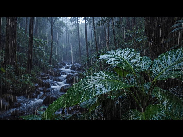 Rain falls on the leaves in the forest (No Ads) • Increases Deep Sleep • Say Goodbye To Insomnia