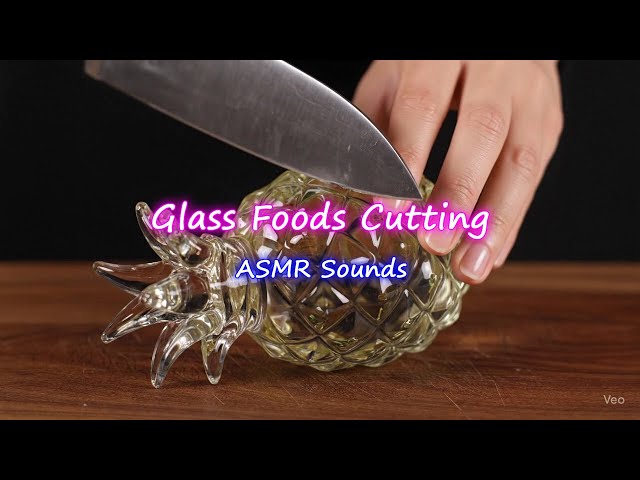 Glass Fruit Cutting ASMR in 8K | #glassfruit #asmr #relaxing #satisfyingvideo | Relax Cuts