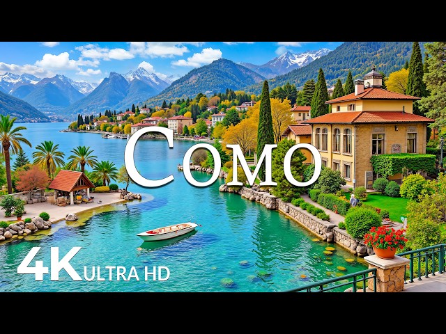 FLYING OVER COMO (4K UHD) – Soothing Music Along With Beautiful Nature Video - 4K Video ULTRA HD